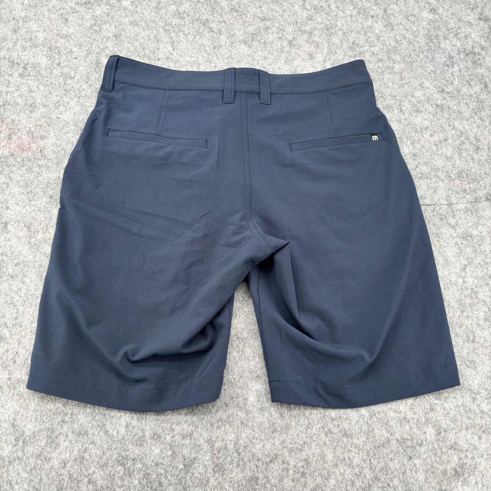 TravisMathew Men Blue Grey Micro Grid Golf Shorts Size 30 Stretch Performance - Picture 6 of 9